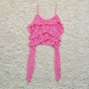 ZARA RUFFLED PLEATED TOP